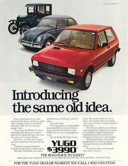 Yugo advertising, 1986